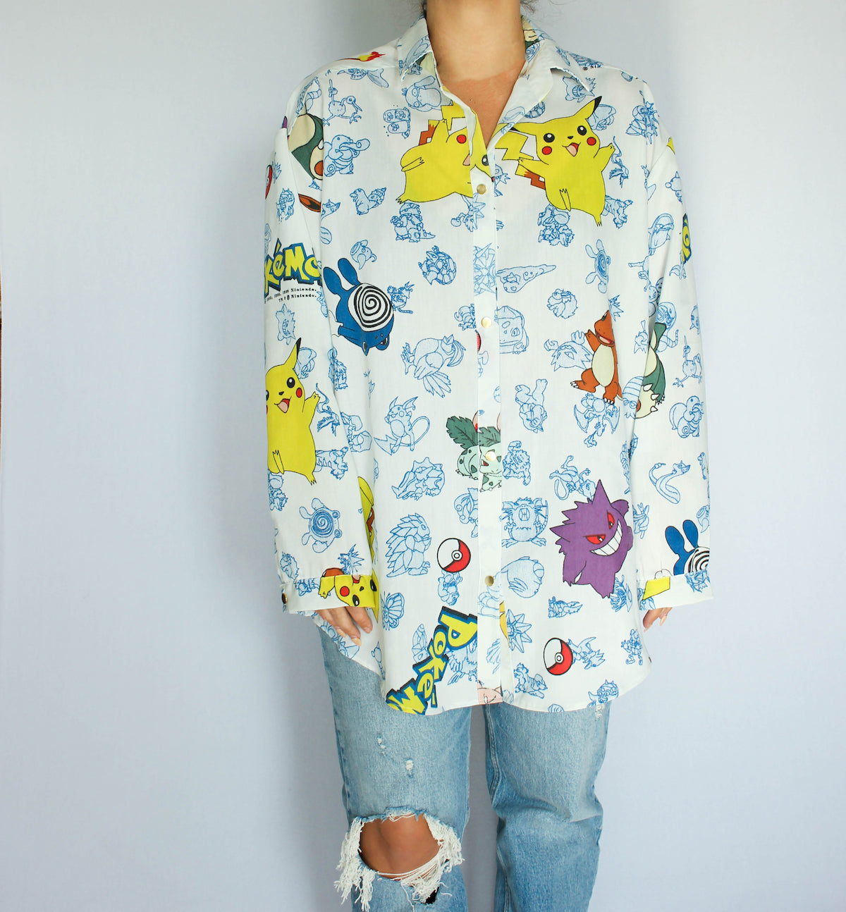 1 OF 1 CUSTOM MADE 1996 POKEMON BUTTON DOWN SHIRT – overchill the label