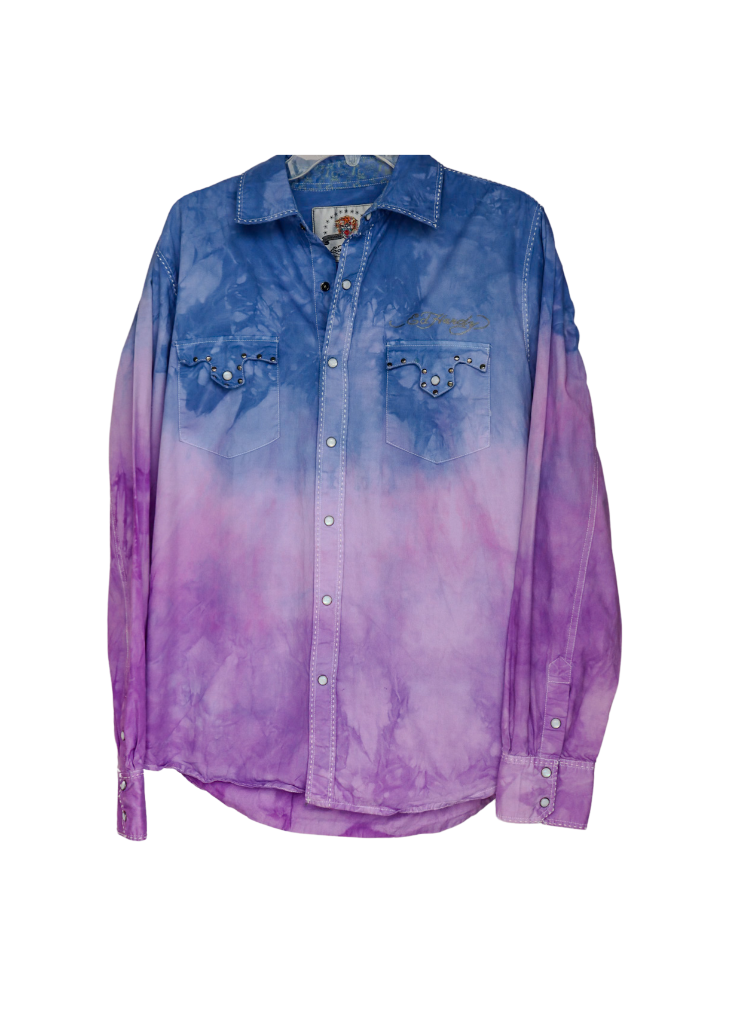 1 OF 1 CUSTOM DYED ED HARDY BUTTON DOWN