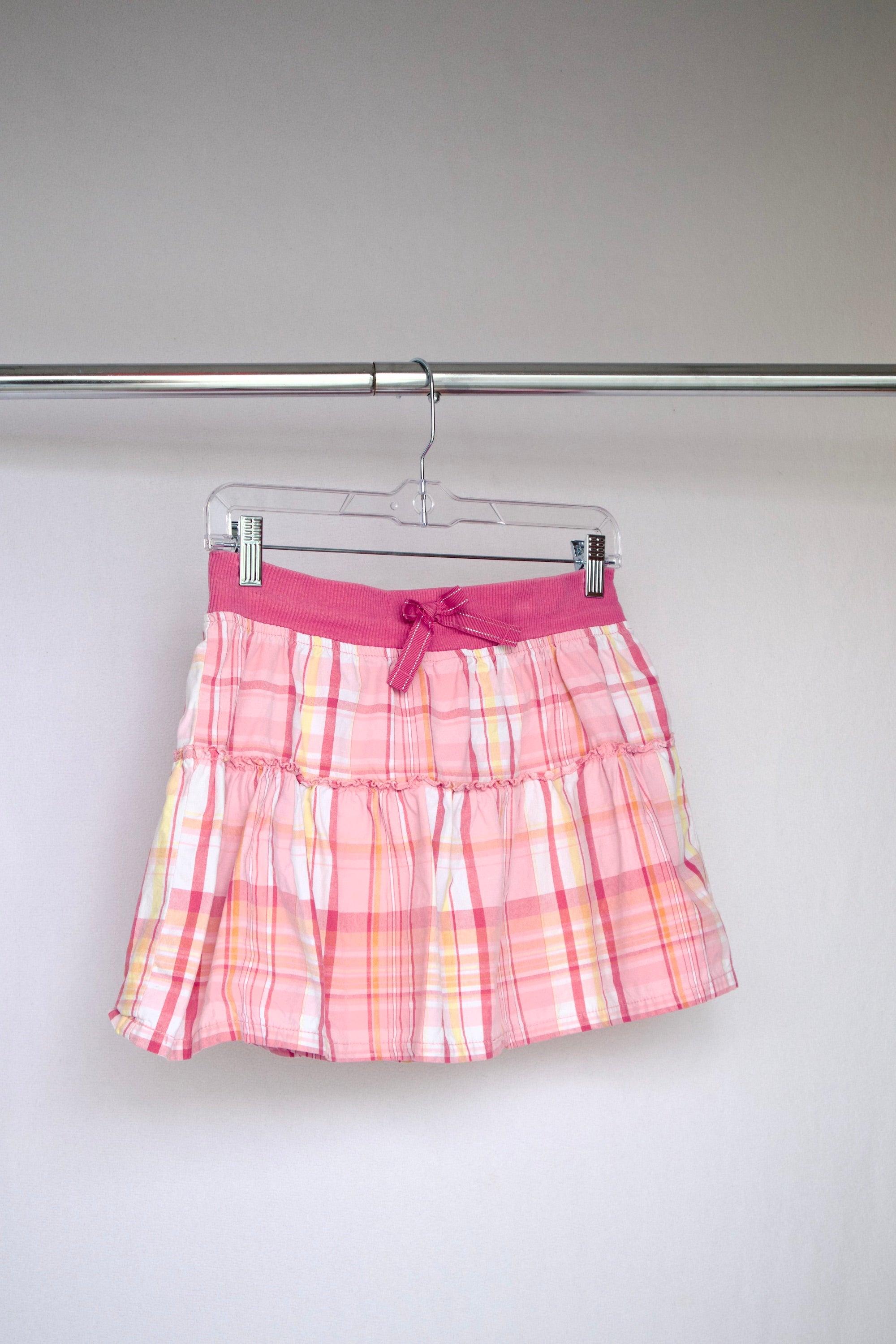 VINTAGE BASIC EDITIONS PINK PLAID SKORT