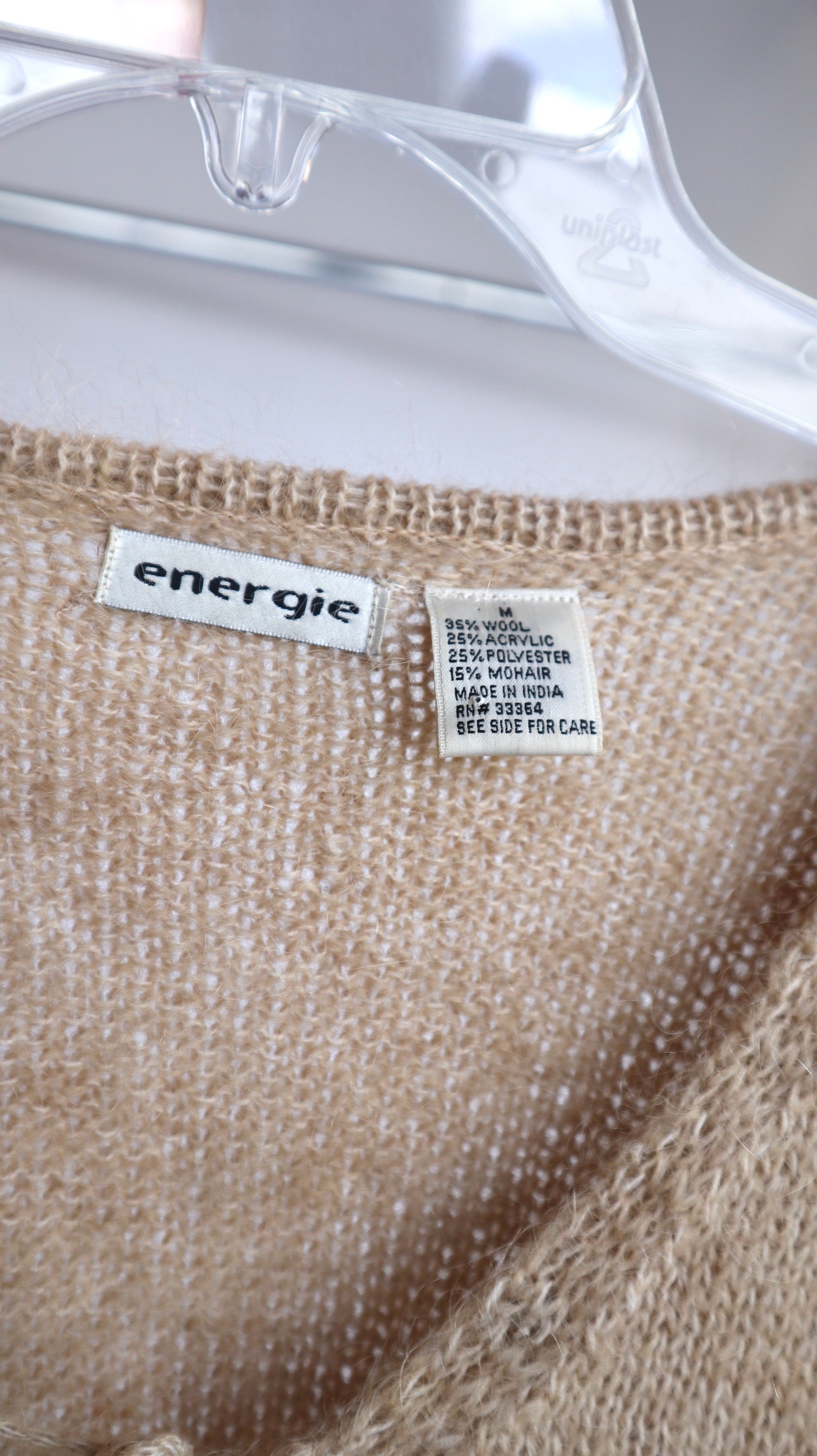 VINTAGE ENERGIE FRONT TIE SWEATER