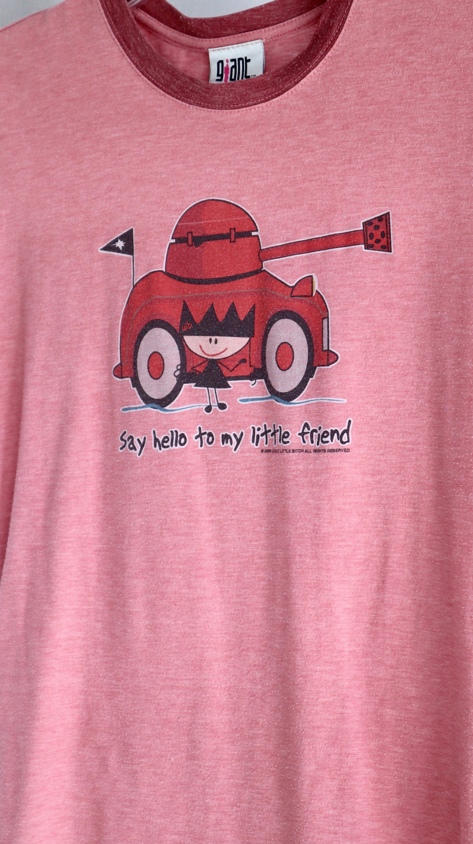 VINTAGE 2005 "SAY HELLO TO MY LITTLE FRIEND" RINGER BABY TEE