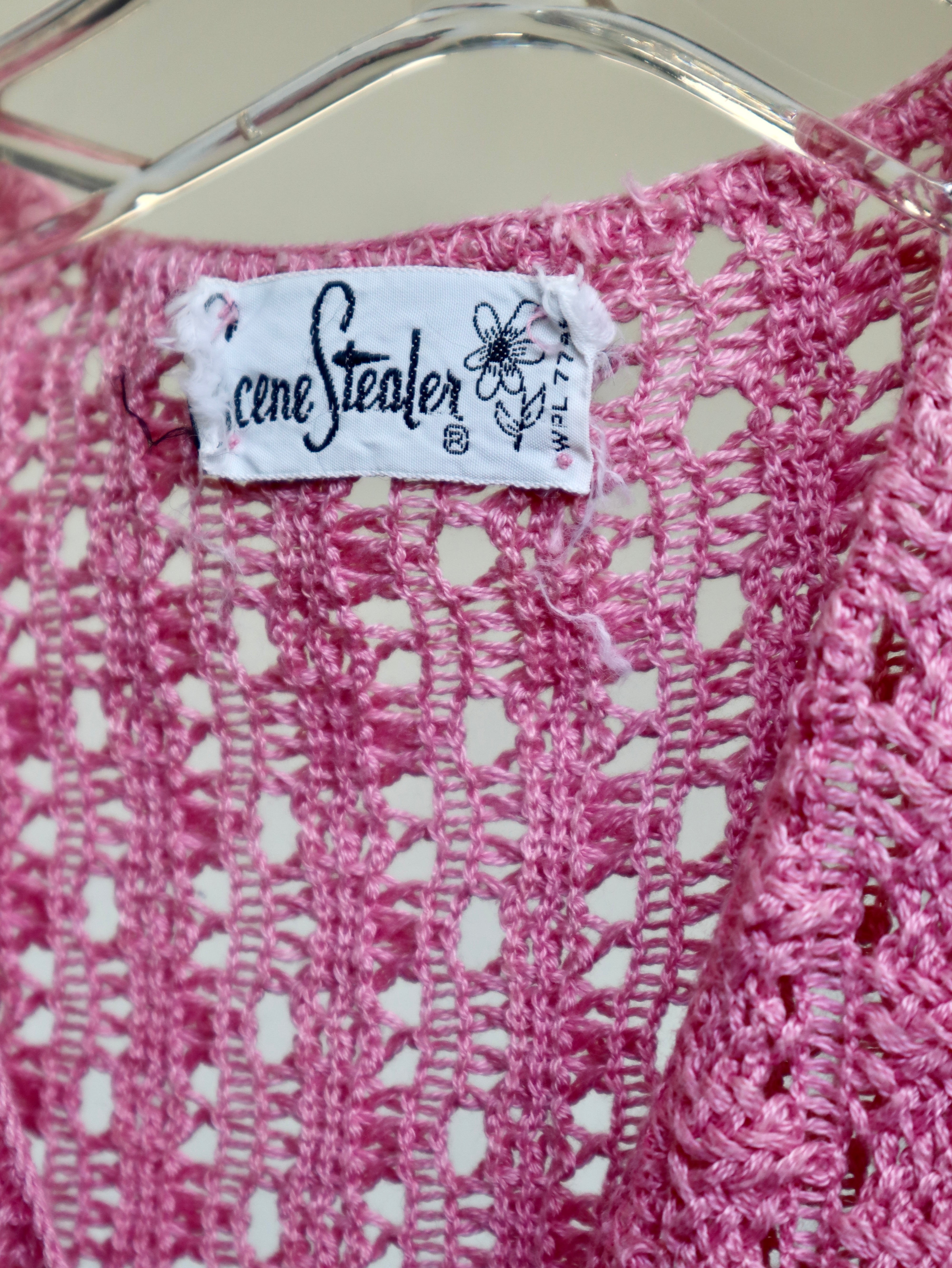 VTG 60s/70s SCENE STEALER CROCHET VEST