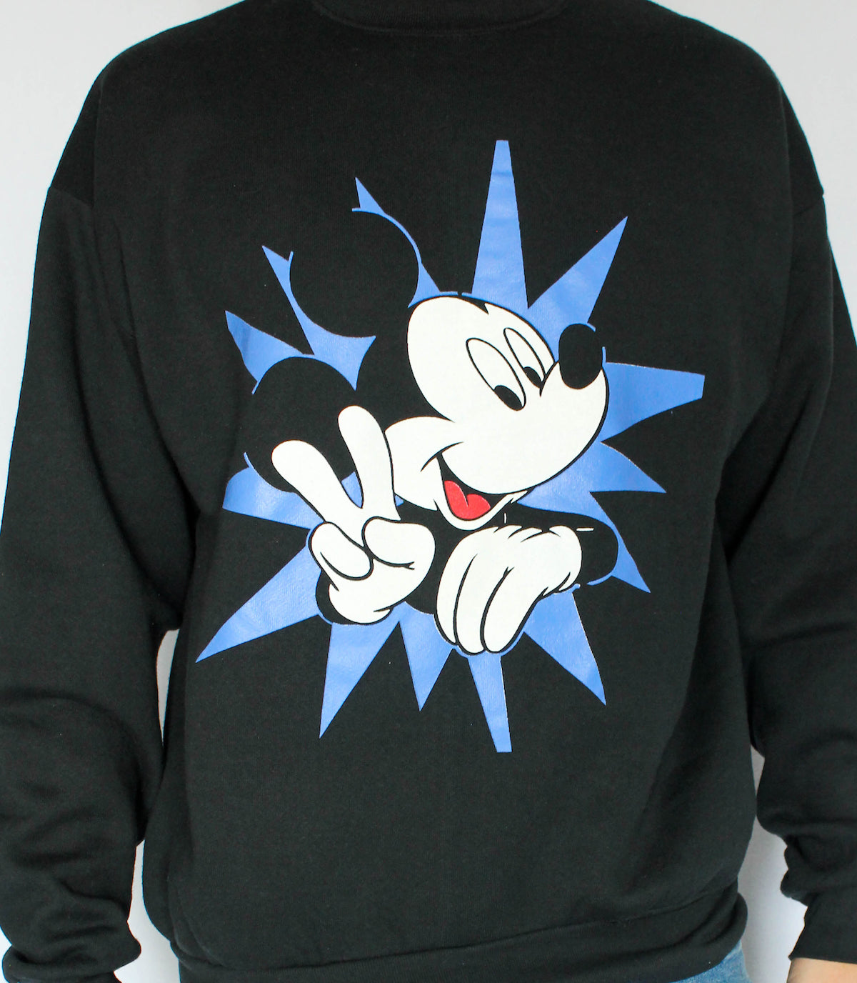 RARE VINTAGE MICKEY MOUSE PEACE SIGN CREWNECK SWEATSHIRT