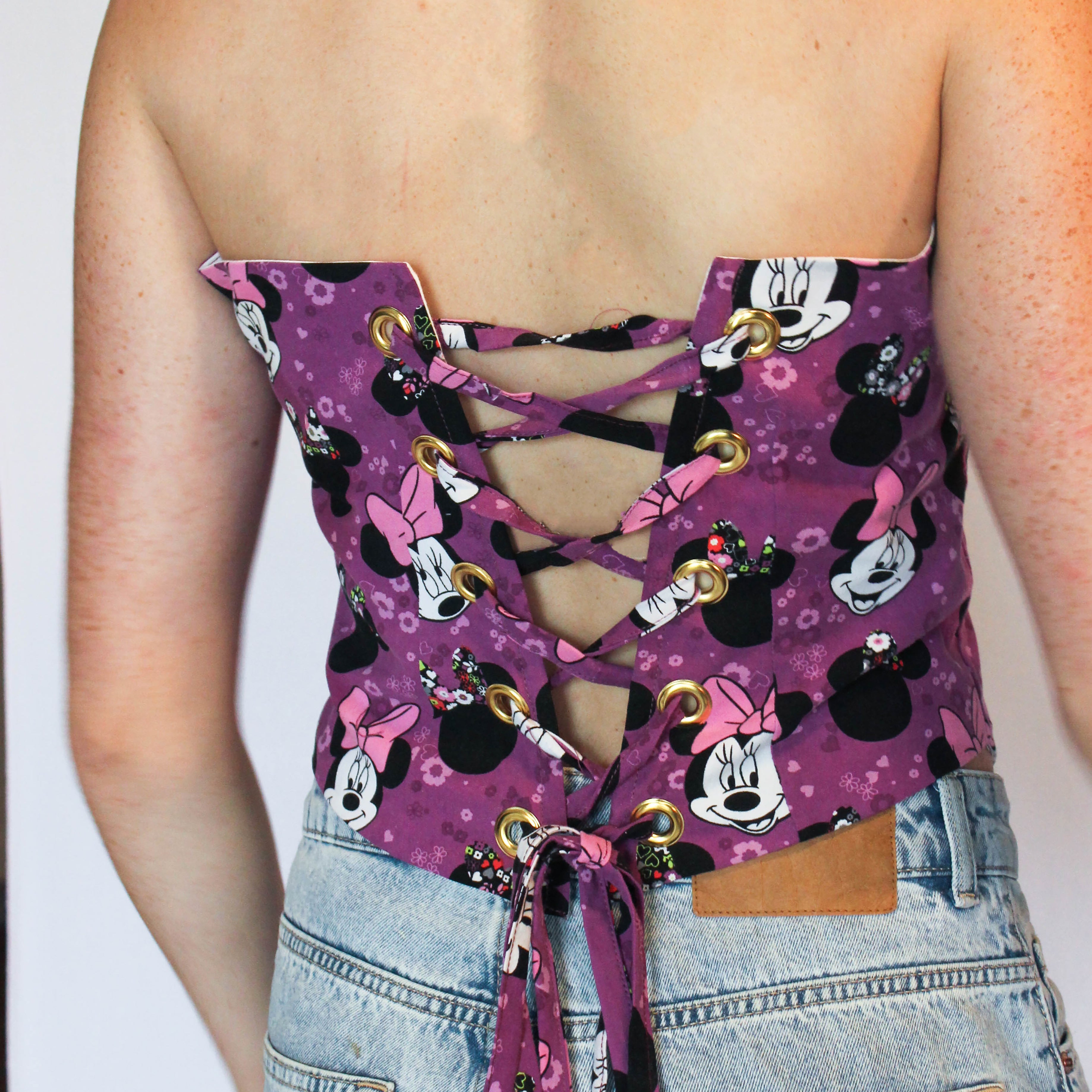 1 OF 1 CUSTOM MADE MINNIE MOUSE CORSET TOP